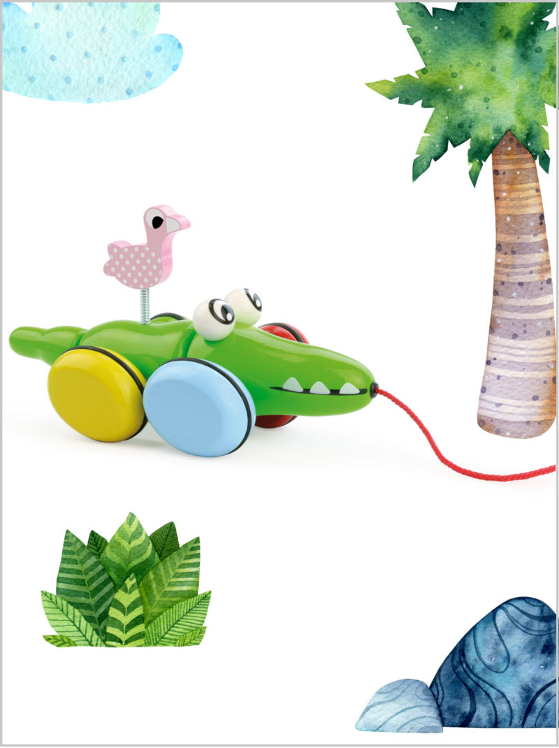 frederickandsophie-toys-vilac-wooden-croc-odile-pull-along